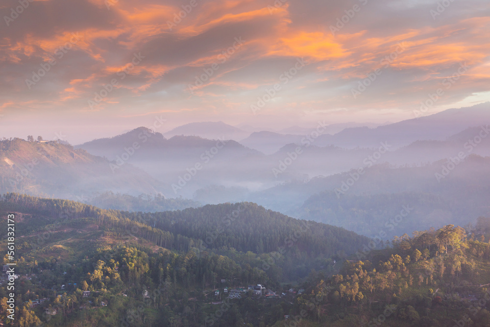 Fototapeta premium Mountains on Sri Lanka