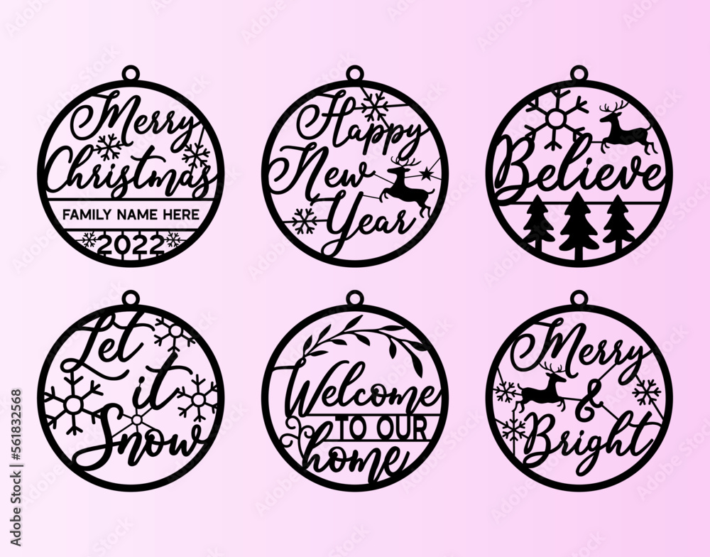 Set of Believe Christmas Coaster for Laser Cut and Print. Set of Believe Christmas Coaster for Laser Cut and Print.