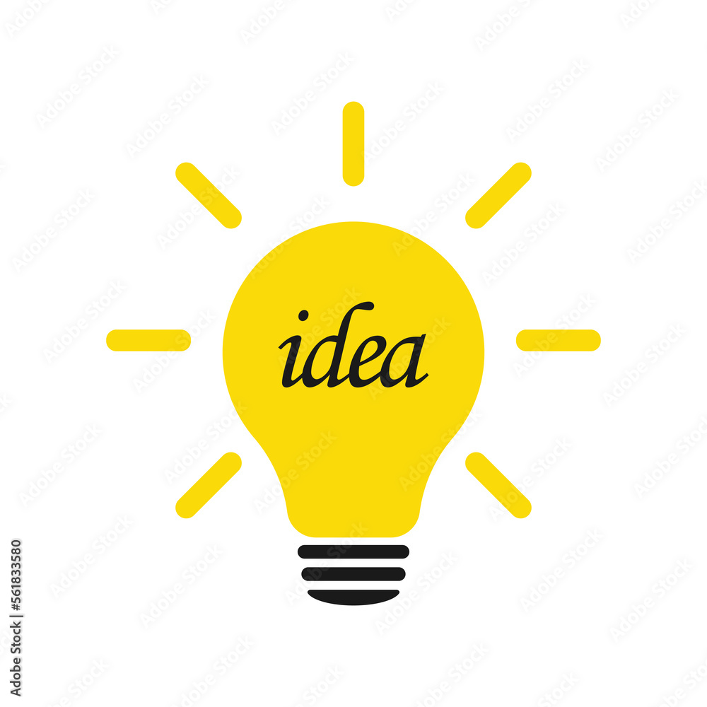 Lamp icon. The concept of an idea. Illustration. Lamp icon. The concept of an idea. Illustration.