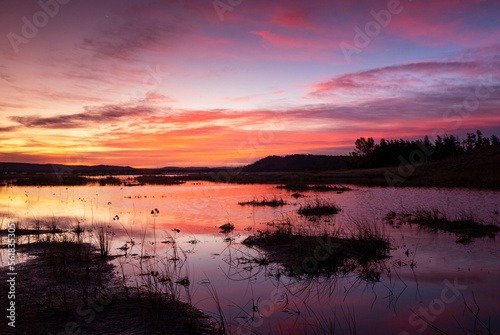 Beautiful Michigan sunrise at Sleeping Bear Dunes National Lakeshore.