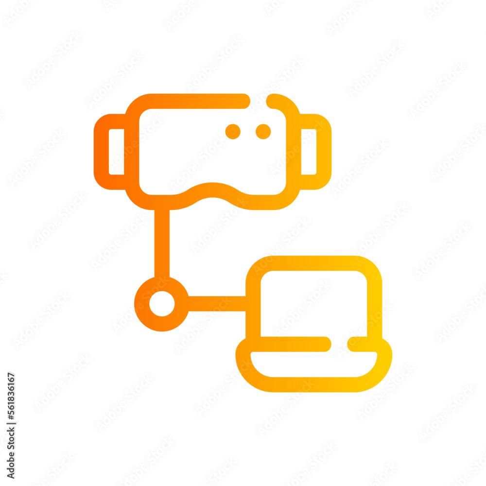 vr glasses gradient icon vr glasses gradient icon