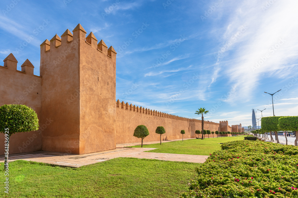 Salé Medina, Morocco. Picturesque medieval city walls