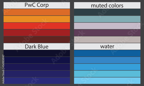 Color Palettes
A color palette is a set of colors used in a design or visual project. 
