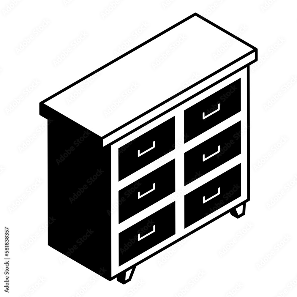 Bedroom Closet Vector isometric Icon Design, Interior design Symbol, Home Office decoration Sign, Residential and Commercial Decor stock illustration, Wooden Six Drawer Storage Cabinet Conceptgr Bedroom Closet Vector isometric Icon Design, Interior design Symbol, Home Office decoration Sign, Residential and Commercial Decor stock illustration, Wooden Six Drawer Storage Cabinet Conceptgr
