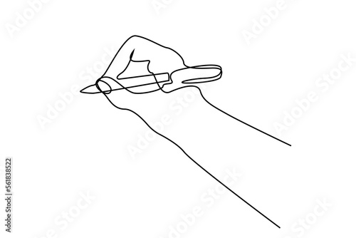 one human hand arm pen keep note taking tablet paper line drawing