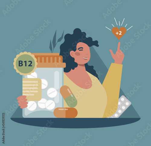 Healthy lifestyle concept. Supplements, vitamins, minerals and protein pills.