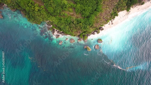 Bali Indonesia beach dreamland padang padang ubus nusa dua drone aerial shot birds eye view landscape nature coastline shore tourist travel tropical monkey beach 