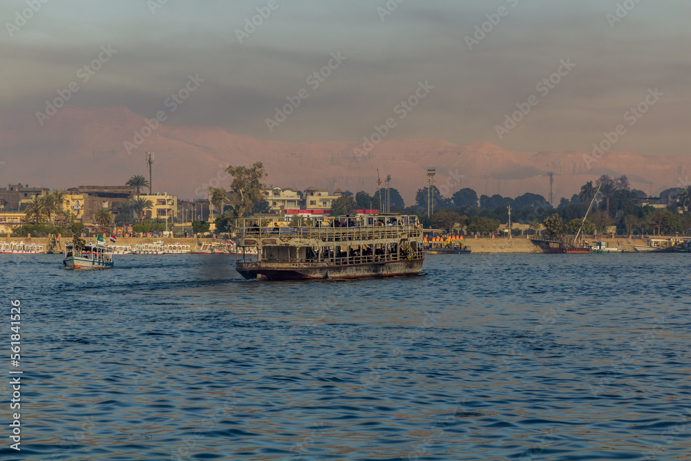 Ferry at the Nile river in Luxor, Egypt