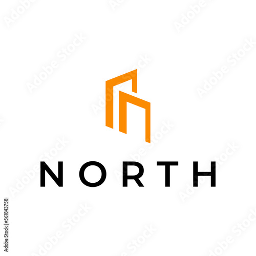 Real Estate Initial N Logo Design, a Professional and Modern Representation of the Letter N for the Real Estate Industry