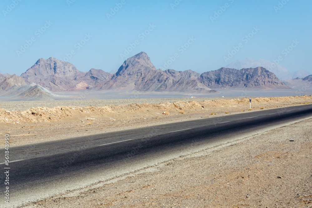Road in mountainous area of the Yazd Province of Iran