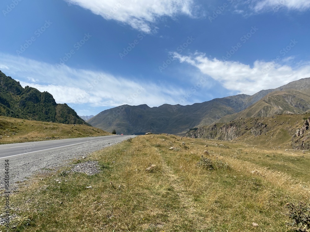 Mountain road in Georgia, Stepantsminda