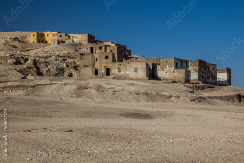 Small village at the Theban Necropolis, Egypt