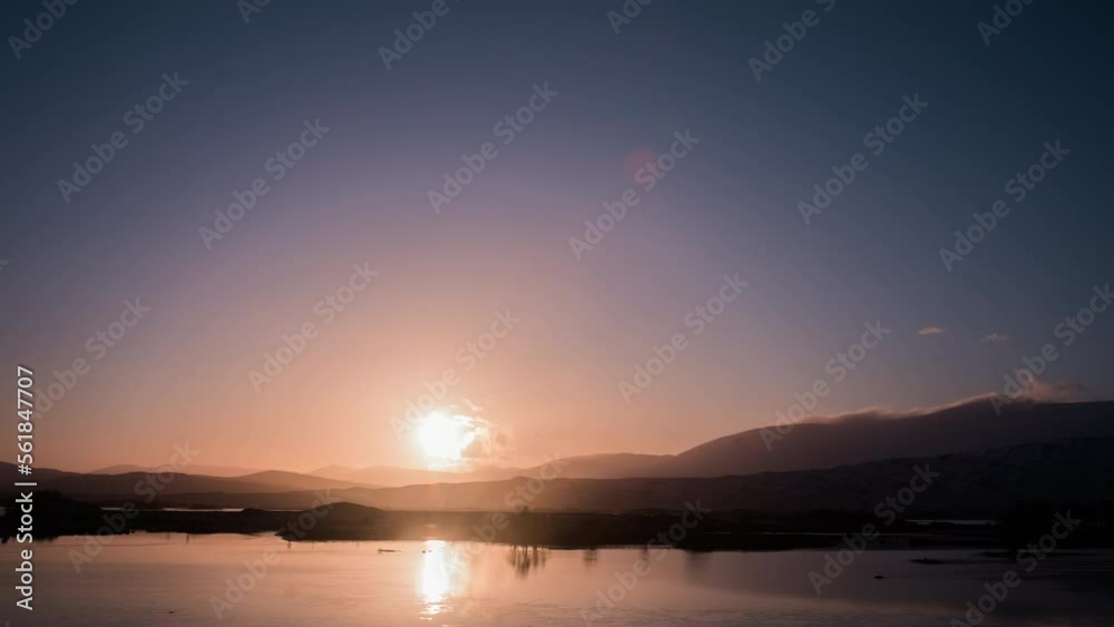 Sunrise in Scottish Highlands Winter Glencoe 4K Sunrise in Scottish Highlands Winter Glencoe 4K