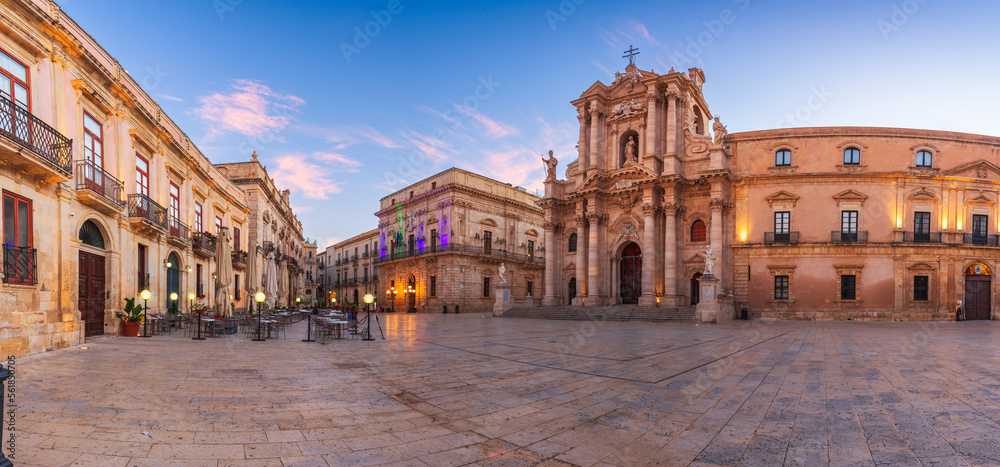 Syracuse, Sicily Historic Plaza and Cathedral