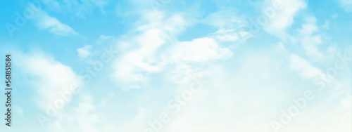 Background with clouds on blue sky. Clouds on a wonderful day. Blue Sky vector © Sharmin