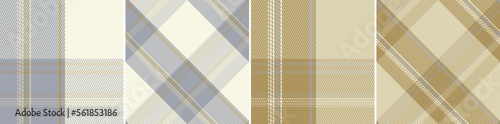 Plaid seamless vector pattern set.
