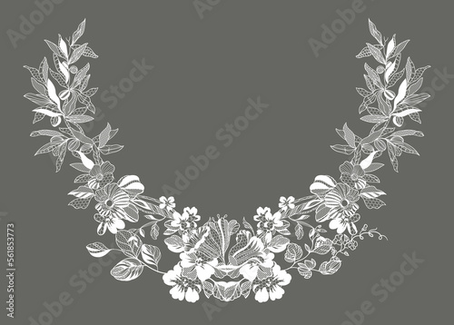 lace ornate element. vector illustration