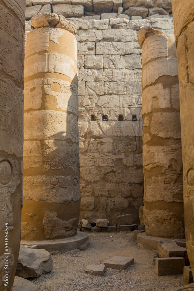 Columns at the Luxor temple, Egypt Columns at the Luxor temple, Egypt