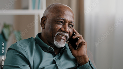 Fotografia, Obraz African middle-aged business man senior mature businessman entrepreneur at home