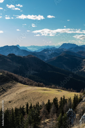 view from starhand peak to the southwest with the carnic alps in the backdrop