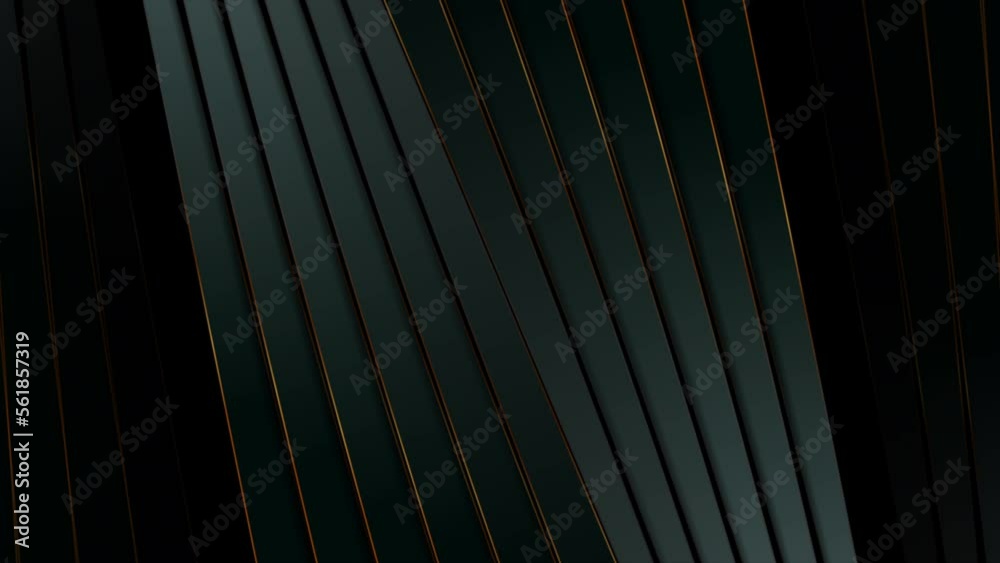 Dark blue striped background with golden lines. Seamless looping abstract geometric motion design. Video animation Ultra HD 4K 3840x2160