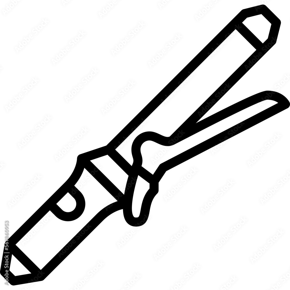 curling iron outline icon curling iron outline icon