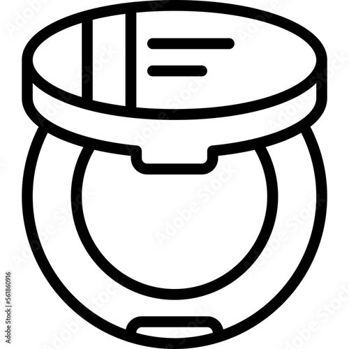 blush outline icon