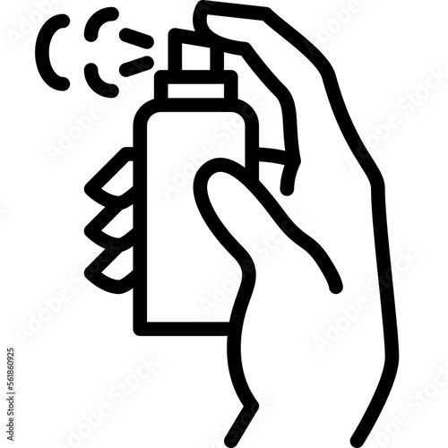body spray outline icon