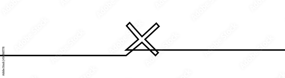 Multiple Cross shape drawing by continuos line, thin line design Multiple Cross shape drawing by continuos line, thin line design