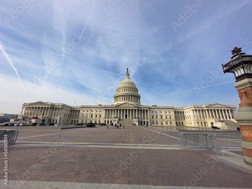 The US capitol during a sunny day