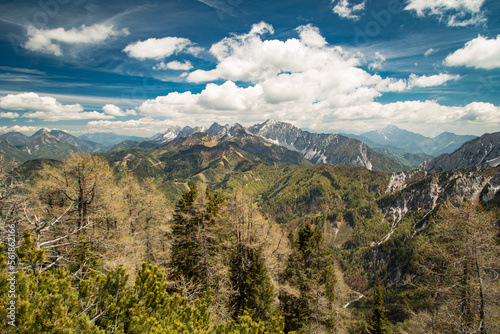 Looking east from rijauca peak in the karawanken mountains close to the austrian Slovenian border. photo
