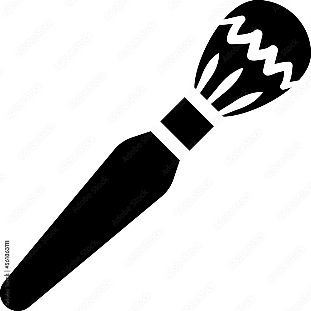 Fototapeta premium buffer brush solid icon