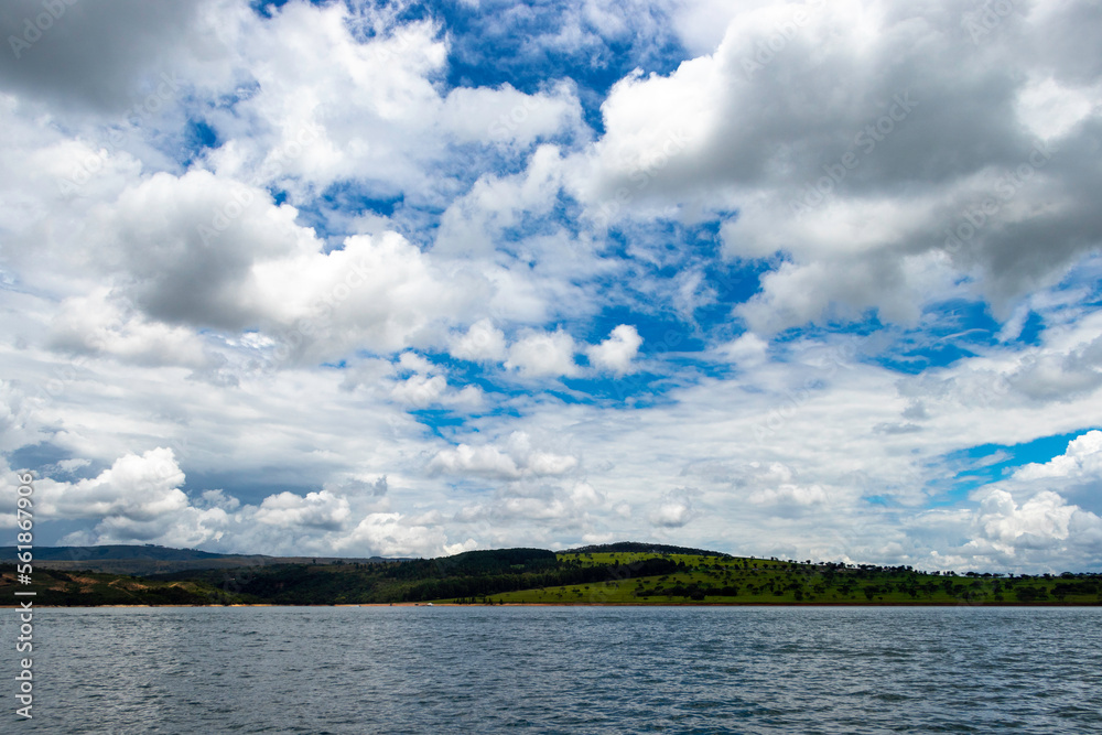 clouds over the river