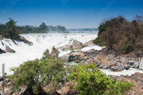 Lipi Waterfall in the Mekong River, Lao PDR