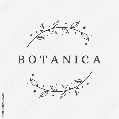 Hand drawn organic botanical organic feminine delicate Logo design for florist, wedding, badge, photographer and beauty.