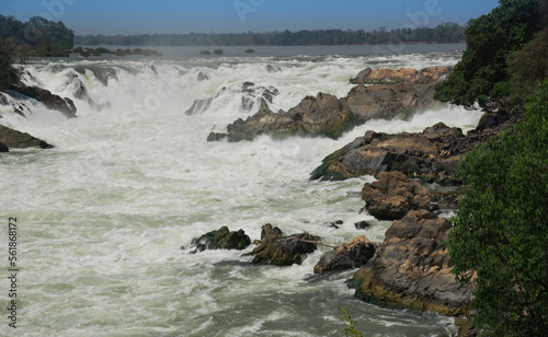 Lipi Waterfall in the Mekong River, Lao PDR