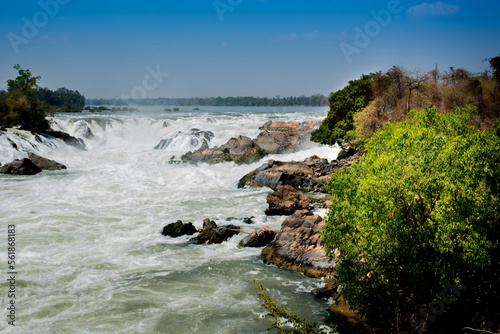 Lipi Waterfall in the Mekong River, Lao PDR