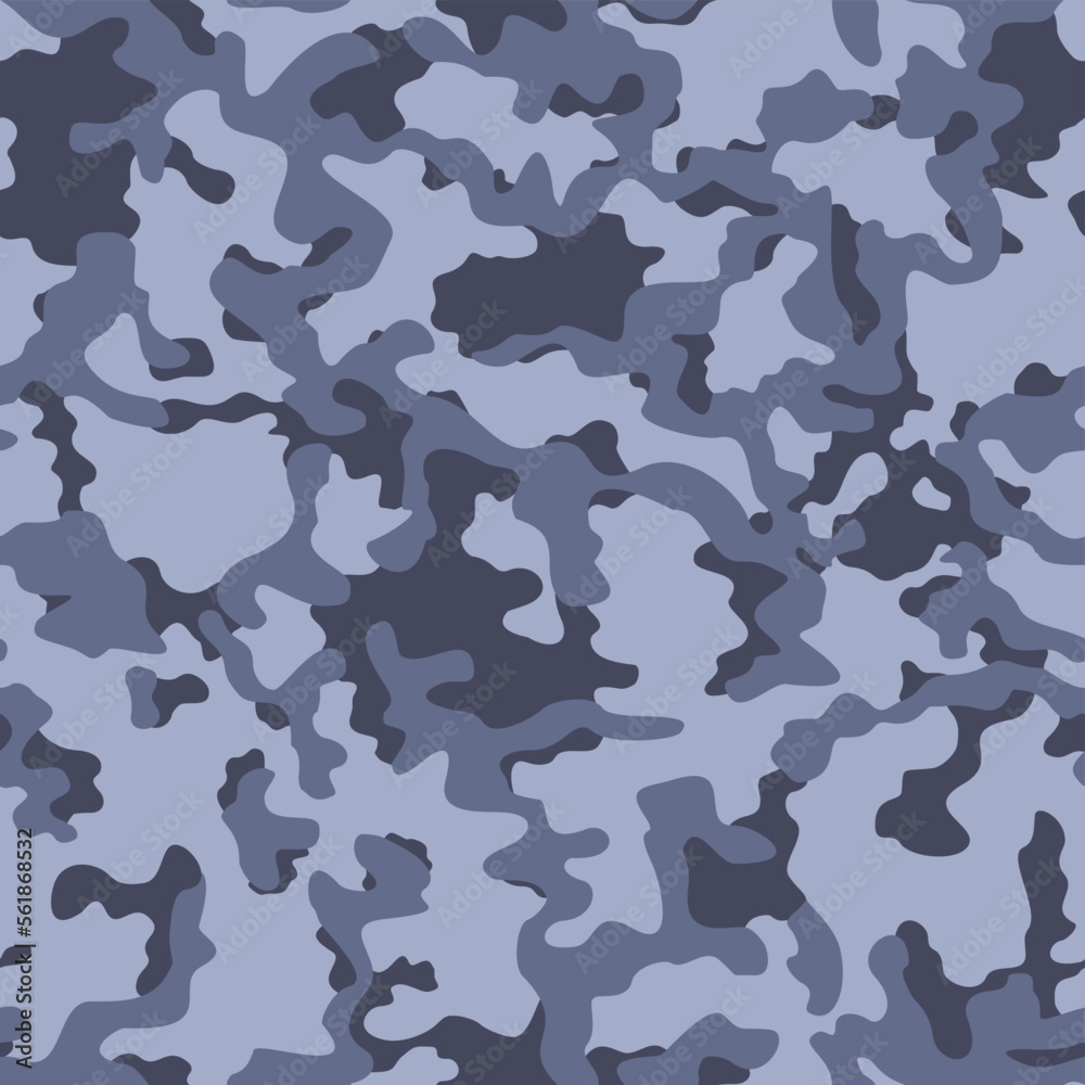Blue camouflage military background, seamless vector illustration for print on clothes, paper, fabric
Blue camouflage military background, seamless vector illustration for print on clothes, paper, fabric