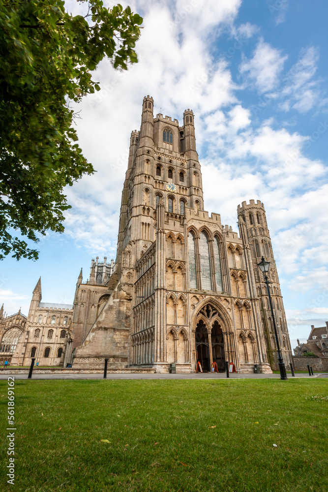 Ely Cathedral, Cambridgeshire, UK, The medieval cathedral in the East Anglian city of Ely, England, also known as the Ship of the Fens.