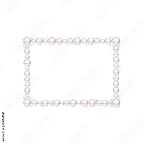 Pearl Horizontal rectangle frame border 