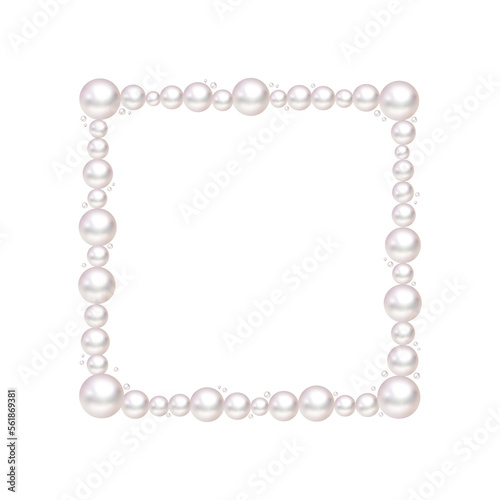 Pearl square rectangle frame border 