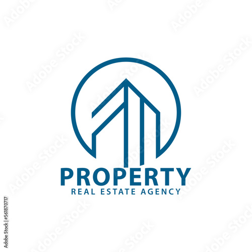 property real estate agency business company logo template