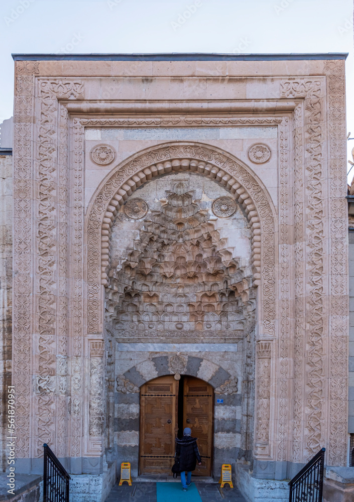 Beyşehir Eşrefoğlu mosque exterior view. Eşrefoğlu mosque detail images.