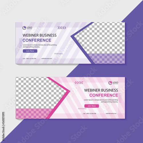 Professional business facebook cover page timeline web ad banner template photo
