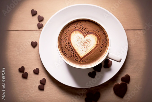 coffee  coffee with heart  valentine s day  love  father s day  mother s day  passion  breakfast in bed  generative ai