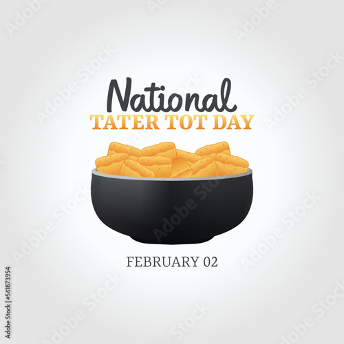 vector graphic of national tater tot day good for national tater tot day celebration. flat design. flyer design.flat illustration.