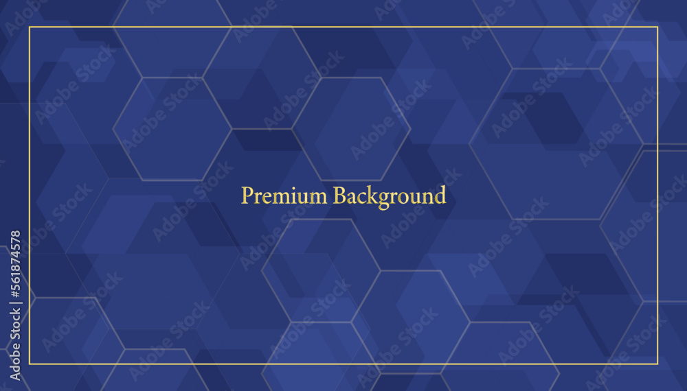 Obraz premium abstract blue background with hexagons
