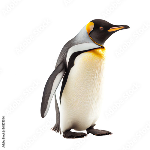 penguin isolated on white photo