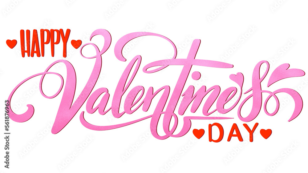 Happy valentines day text typography