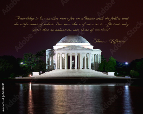 Jefferson Monument with Quotation
